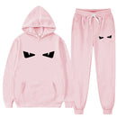 2023 Autumn and Winter Men's All Cotton Fashion Printed Long Sleeve Hoodie+Pants Two Piece Casual Fitness Street Sportswear