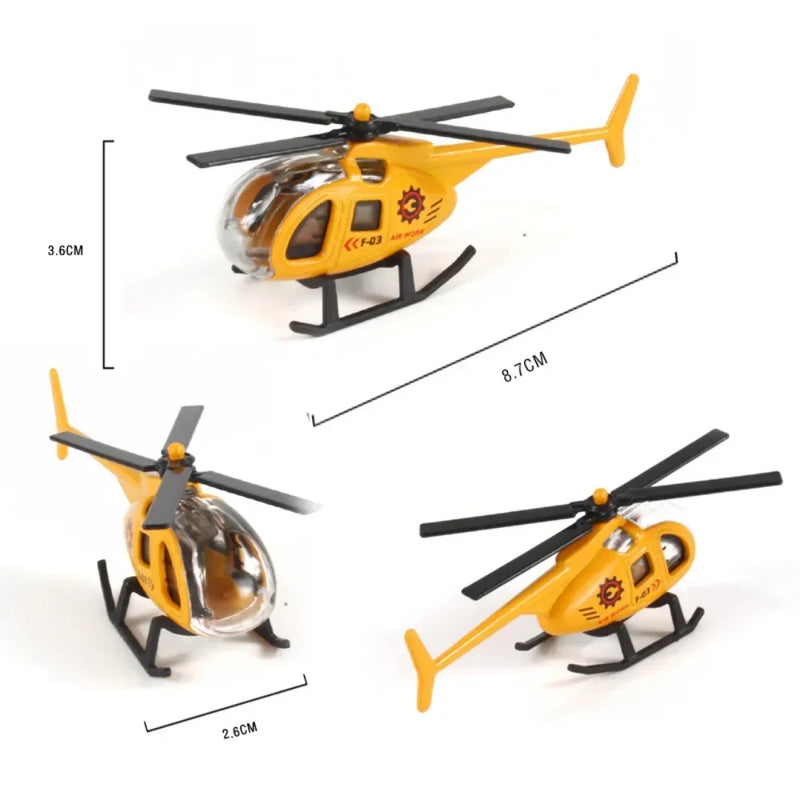 Play Vehicles Aircraft Models Alloy Model Aircraft Children's Toy Military Decoration Boy's Toy Taxi Simulation Helicopter