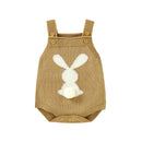 Spring Baby Bodysuits Clothes Cute Rabbit Knitted Newborn Boys Girls Strap Onesie Coveralls 0-18m Infant Easter Clothes Outfits