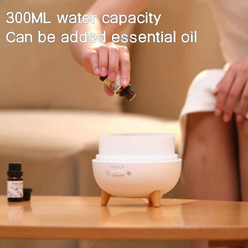Electric Aroma Air Diffuser 300ml Aromatherapy Essential Oil Diffuser Remote Control Ultrasonic Mist Humidifier with Night Light