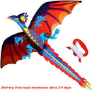 New High Quality Classical Dragon Kite 140cm x 120cm Single Line With Tail With Handle and String  Good Flying Kites From Hengda