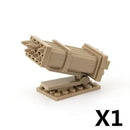 Military MOC Sentry Building Block Soldier Sandbag Fence Cannon Shell Barbed Wire Weapon Rack Training Field Watchtower Toy K018