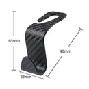 4PCS Car Hidden Seat Hook Multi-Purpose Carbon Fiber Texture Car Seat Back Creative Multi-function On-Board Hooks
