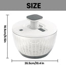 Large 5 Quart Salad Spinner, Quick Spin Salad Dryer with Drain, Easy to Use Salad Maker, Non-Slip Base, Dishwasher Safe (D985)