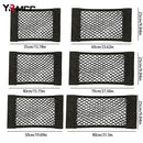 Car Back Rear Trunk Organizer Net Universal Seat Elastic Storage Mesh Tape Magic Sticker Auto Rear Trunk Bag for Stowing Tidying