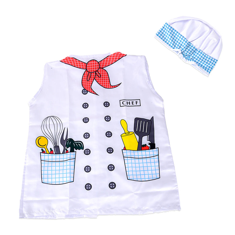 Chef Uniform Kitchen Toys  Cooking Kitchen Utensils Children's Kitchen Supplies Set Baking Tools Christmas Birthday Toys For Chi