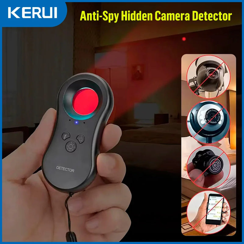 Anti-Spy Hidden Camera Detector Portable Infrared Detection Security Protection for Hotel Locker Room Public Bathroom Mini Cam