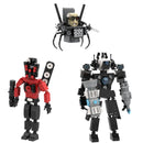 2024 Strengthen Skibidi New A Series of Toilet Man Drill Male Titan Man Female TV Personality Building Blocks Set Toys For Gift