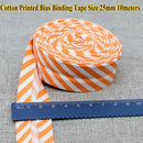 25mm (1“) width Bias Tape 100% Cotton Extra Soft for Baby Cloth Skin-friendly Fablic Bias Binding Tape Ironed Folded 12 yards