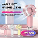 Handheld Spray Fan，Mini Air Conditioner USB Rechargeable Portable Humidifier Mist Cooler Cooling Spray Humidifier Fan for Office