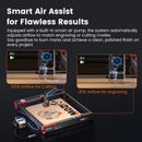 AlgoLaser Alpha 22W Business Laser Cutting Machine 3.5"Touch Screen APP Offline Control, DIY Engraver Tool for Metal/Glass/Wood