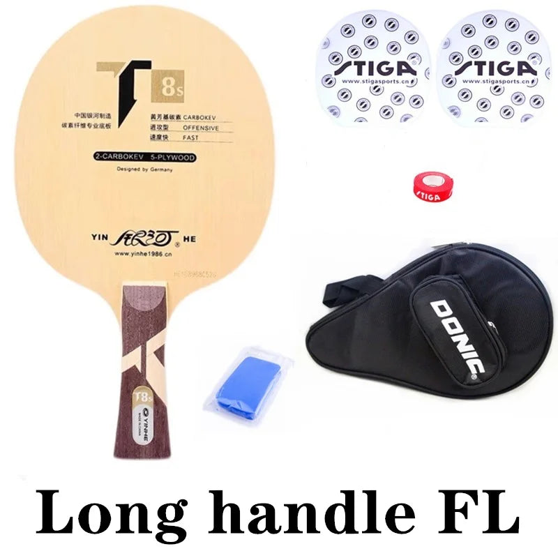 Genuine yinhe Galaxy T-8S T8S Table Tennis Blade (T8s,5wood + 2 carbokev) Ping Pong Racket Base Raquete De Ping Pong
