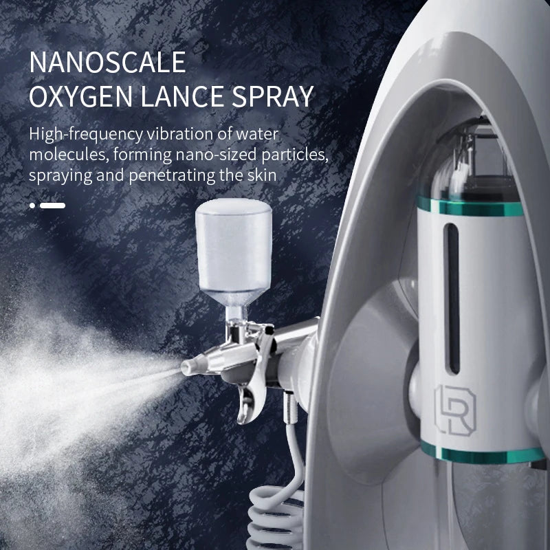 Water Oxygen Jet Machine Cold Hammer Blackhead Removal Facial Moisturizing Spray Injection SPA Micro Bubble Cleansing Instrumen