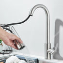 Kitchen Sink Faucets stainless steel Pull Out Kitchen Sink Water Tap Deck Mounted Mixer Stream Sprayer Head Hot Cold Taps
