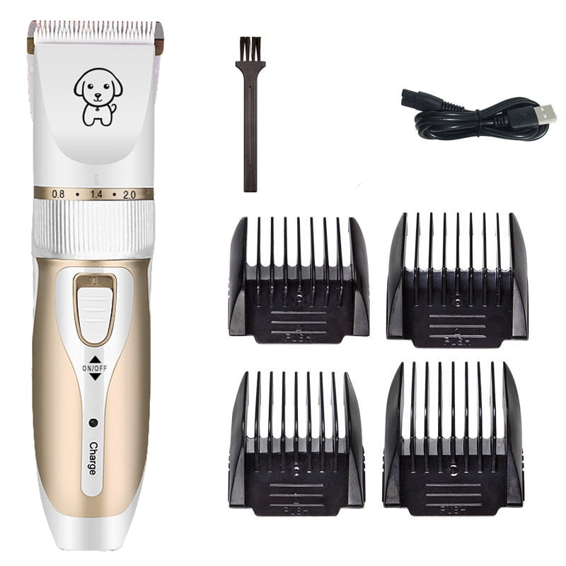 Dogs Clipper Grooming Clipper Kit USB Professional Rechargeable Low-Noise Clipper For Dog  Pets Hair Trimmer Display Battery