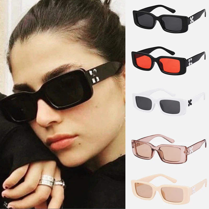 Small Rectangle Sunglasses Women Men Shades Retro Black Sun Glasses Luxury Brand Square Shades UV400