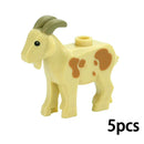 Figures Animal Building Block MOC City Goat Sheep Eagle Owl Panda Parrot Seagull Penguin Zoo Fram Accessories Bricks Toy Gift