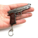 Mini Pistol Model Metal Alloy Material Cool Pistol Key Chain Children's Men's Accessories