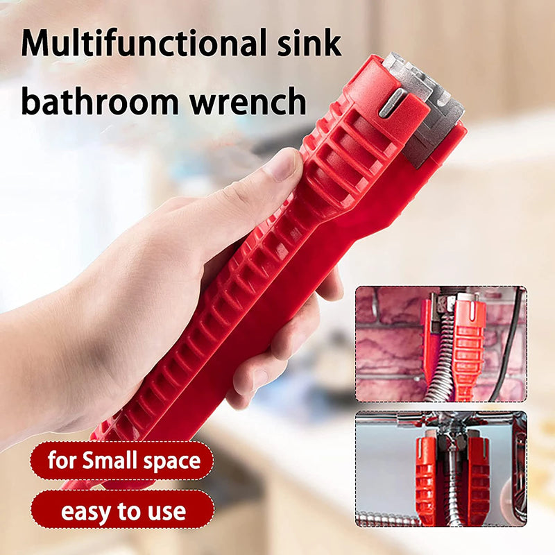 8 in 1 Multifunction Faucet Sink Installer Wrench Plumbing Tool Water Pipe Spanner For Kitchen Bathroom Water Pipe Repair