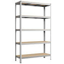 5-Tier Heavy Duty Shelving Unit, Screwless Mounting, 750 kg Capacity, 60 x 120 x 200 cm