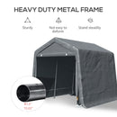 8' X 7' Garden Garage Storage Tent Metal Frame Bike Shed W/ Zipper Doors
