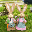 Easter Bunny Rabbit Straw Figures Decoration 35cm Easter Straw Easter Rabbit Bunny Figurine Home Garden Wedding Ornament
