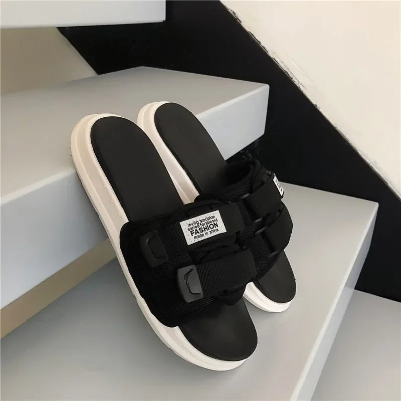 Men's Luxury Brand Slippers 2022 Hook Loop Classic Durable Summer Casual Sandals Outdoor Cool Beach High Quality Unisex Shoes