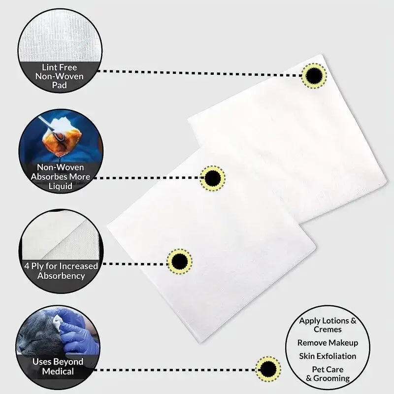 50/100Pcs Gauze Pad First Aid Kit Waterproof Wound Dressing Sterile Medical Bags Emergency Survival Kit Gauze Pad Wound Care