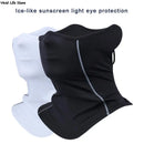 Reflective Nigh Riding Half Face Mask Summer Ice Silk Sunscreen Dust-proof Neck Collar Scarf Sports Bandana Men Women