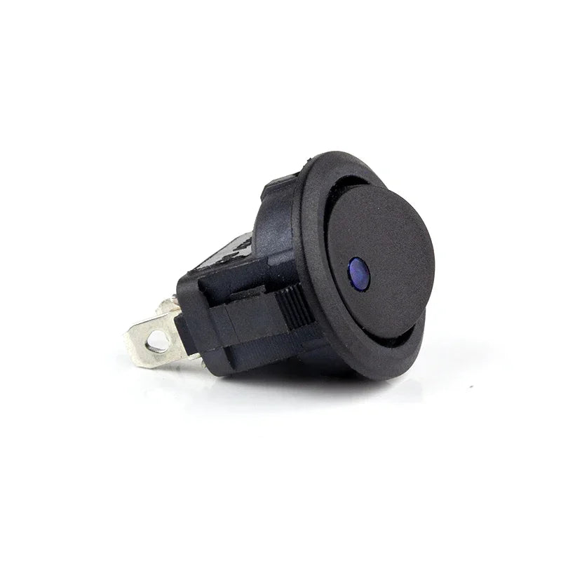 1Pcs ON/OFF Round Rocker Toggle Switch 6A/250VAC 10A 125VAC Power Switch Cap with Plastic Push Button Switch 2PIN 3PIN LED Light