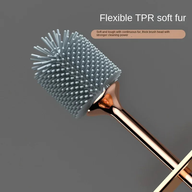 Toilet Brush TPR Silicone Home No Dead Corner Cleaning Brush WC Cleaning Tool Wall-mount Toilet Brush Bathroom Accessories