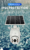 4G SIM Card /WIFI 5MP Solar Camera IP Security Surveillance PTZ Dome Outdoor AI PIR Detect Monitor Cloud Cameras With 6 Battery
