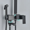 Black/Chrome Brass Shower Faucet Bathroom Shower Mixer Crane Rainfall Shower Set  For Bathroom