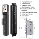 3D Face Recognition Smart Lock with Face Recognition Fingerprint APP Control HD Camera Video Doorbell