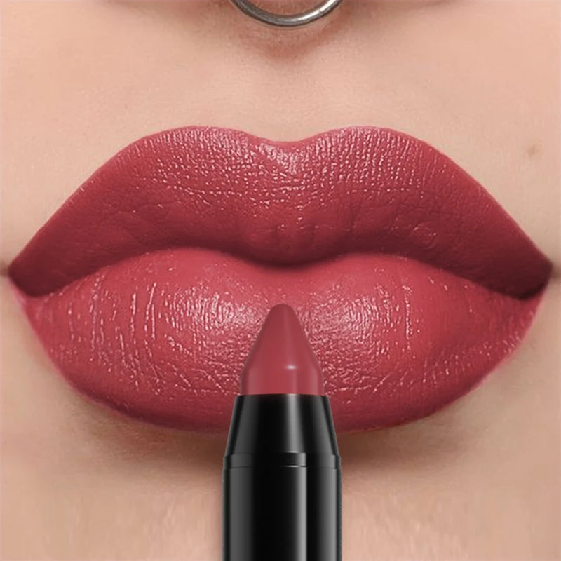 16 Color Nude Brown Lipliner Pen Waterproof Lipstick Sexy Red Matte Contour Lip Tint Lasting Lips Korean Makeup product lipgloss