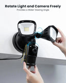 ieGeek Floodlight Camera Outdoor, 2K Wired Home Smart Security Cameras, 2.4G WiFi Flood Light Camera with Motion Sensor