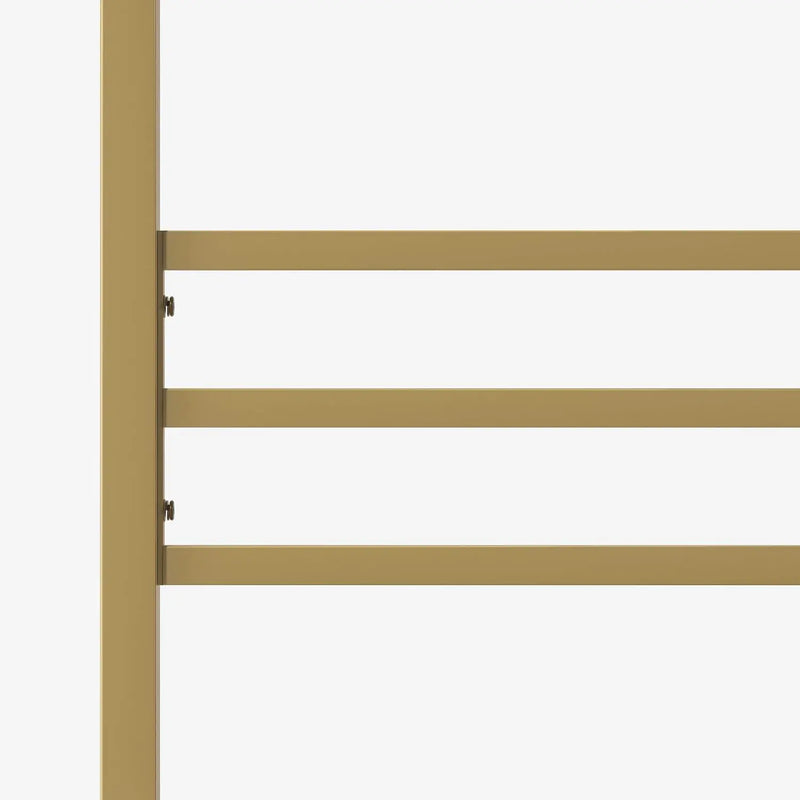 Zinus Patricia Gold Metal Canopy Platform Bed Frame, Mattress Foundation With Steel Slat Support, No Box Spring Needed, Easy