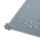 Pet Placemat Non-slip Silicone Food Pad Small Animal Bowl Mat for Living Room Bedroom, Black