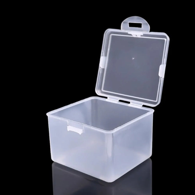 Multi-purpose Storage Box Rectangular Shape Plastic Storage Case with Lid Clear Small Thing Container Storing Jewelry Headband