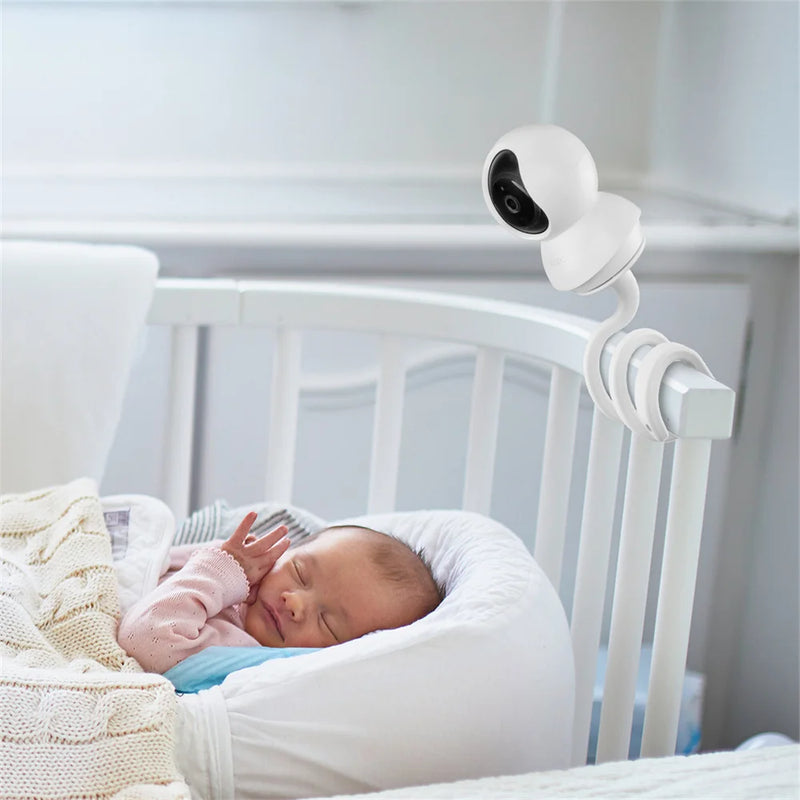 Universal Baby Monitor Bed Bracket Multifunction Camera Holder 1/4 Screw Flexible Clip Hose Holeless Mounting CCTV Phone Stand