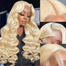 HD Lace Frontal Honey Blonde Wig Human Hair 13x6 28 Inch Blonde Lace Front Wigs Human Hair Pre Plucked 210% Density Body Wave