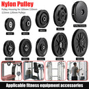 50-160mm Gym Bearing Pulley Wearproof Nylon Bearing Pulley Wheel Cable Universal Fitness Gum Bearing Pulley Fitness Equipment