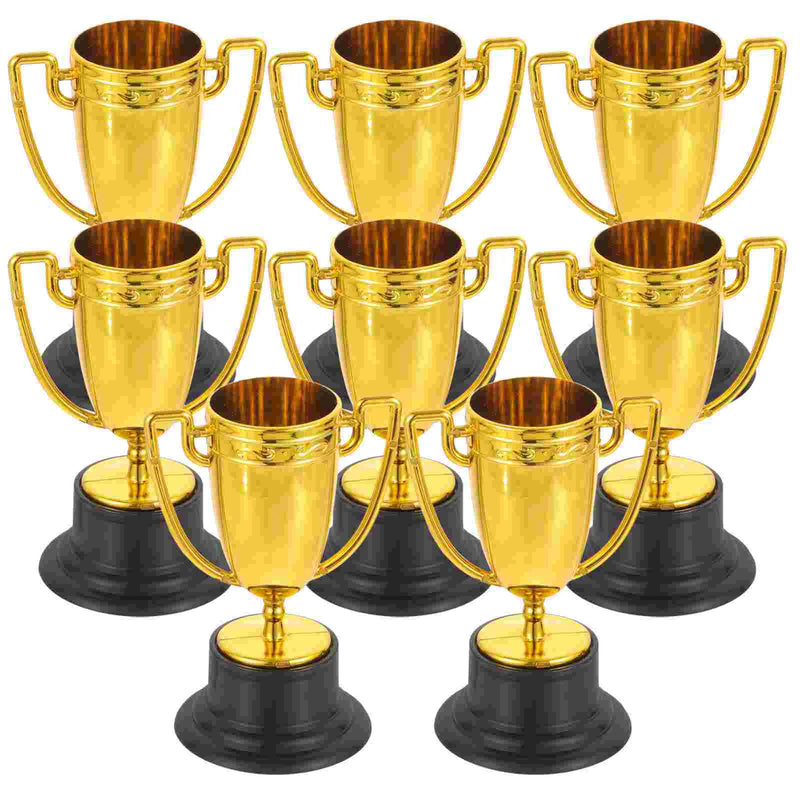 8/10/16/20pcs Mini Plastic Gold Reward Trophy Cup Soccer Medals Prize Cup Early Educational Kids Kids Gold Awards Football Gifts