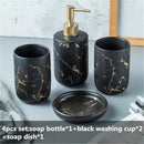 Marble Soap Dispenser Pump Bottle Ceramic Bathroom Accessory Set  Home Couple Mouthwash Cup Soap Dish Washing Tools Luxury