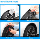 3Meter Rubber Car Fender Extension Wheel Eyebrow Flare Protector Running Boards Mud Flap Edge Sealing Strip Scratch Resistant