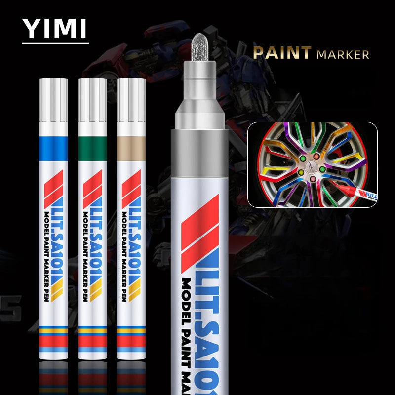 12 Colors Set Permanent Oily White Markers Pens Waterproof Tire Painting Graffiti Environmental Gel Pen Notebook Drawing Supplie