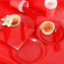 Solid Red Theme Birthday Party Supplies Disposable Dinnerware Paper Napkin Cup Plate Tablecloth Banner for Wedding Decoration