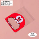 100pcs Cute Monster Sharp Teeth Plastic Bags Xmas Gift Packaging Bags Wedding Candy Bag OPP Bags Birthday Easter Party Decor