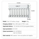 PALO 4/8 Slot 1.2V Smart Battery Charger LCD Display for AA AAA NiCd NiMh Rechargeable Battery LR03 LR06 Batteries Fast Charging