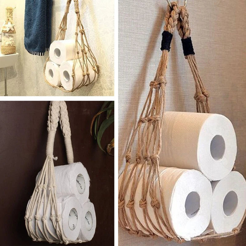 Nordic Hanging Holder For Toilet Paper Magazine Books Holder Home Hotel Storage Hanging Pocket Rack Bathroom Decor